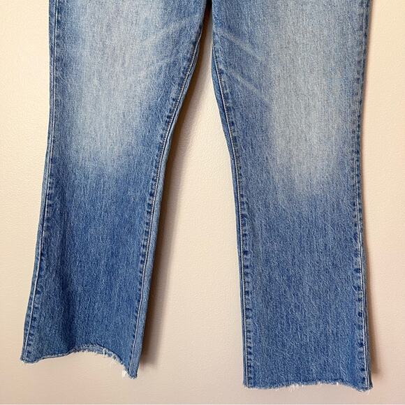 SLVRLAKE Frankie Flare Leg High Rise Crop Jeans Better Days Light Wash Blue 26 - Picture 3 of 9